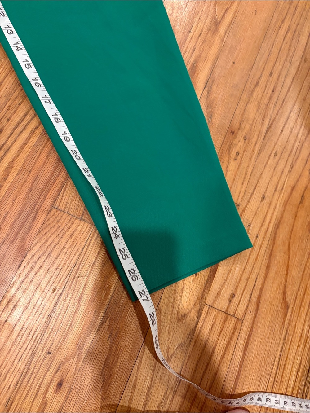 INC Tapered Leg Trousers Womens Size M Green Good High Rise Pleated Front - Picture 2 of 8